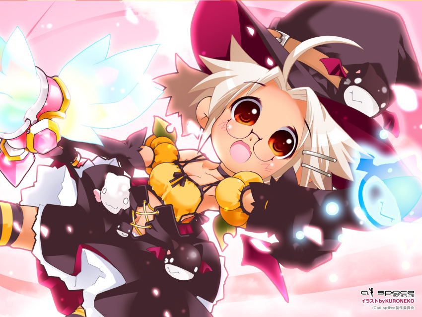 ai_sp@ce, kuroneko, glasses, thigh-highs, wallpaper, witch