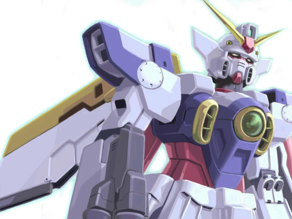 gun, gundam, gundam_wing, mecha, no_humans, osamu_(pixiv12554), shield, solo