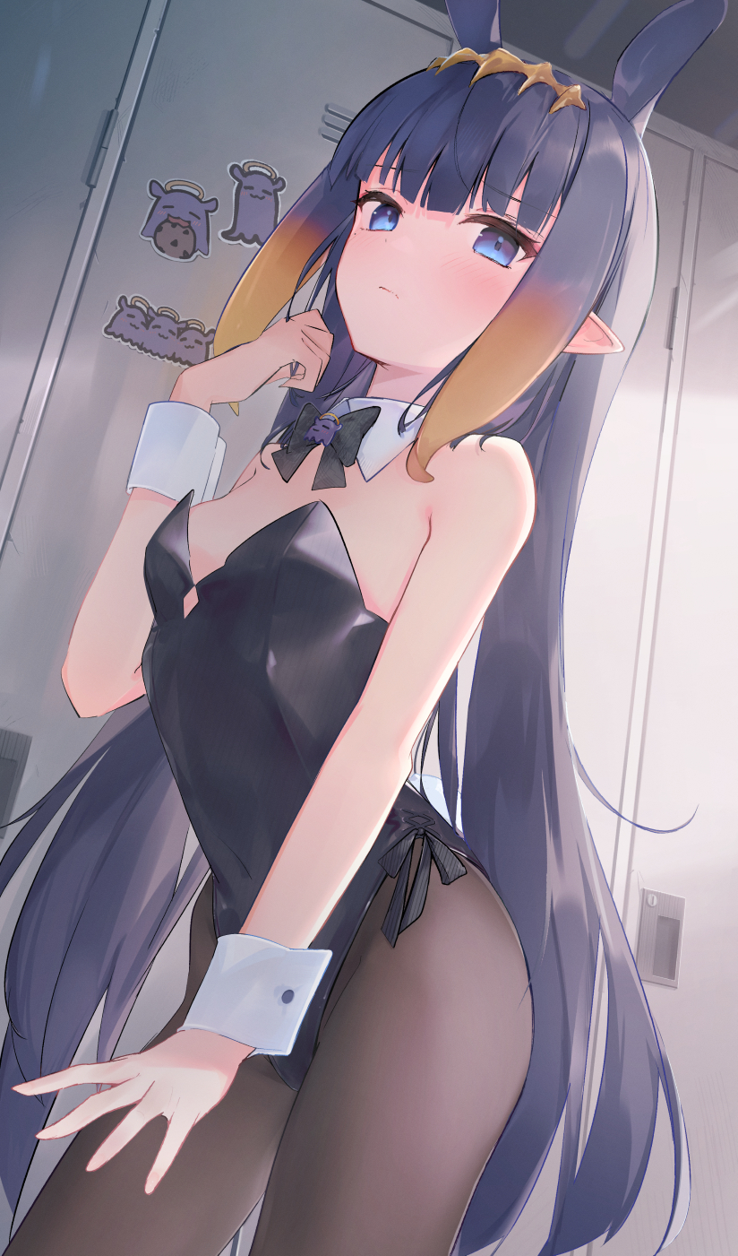 1girl, :3, blue_eyes, blue_hair, blush, breasts, cookie, cowboy_shot