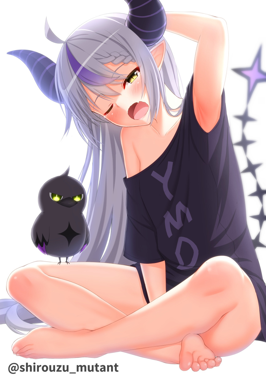 1girl, absurdres, alternate_costume, arm_support, arm_up, armpits, bangs, bare_legs
