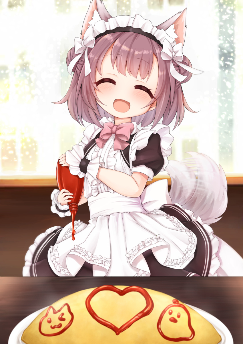 1girl, :d, animal_ear_fluff, animal_ears, azur_lane, bangs, blush, brown_hair