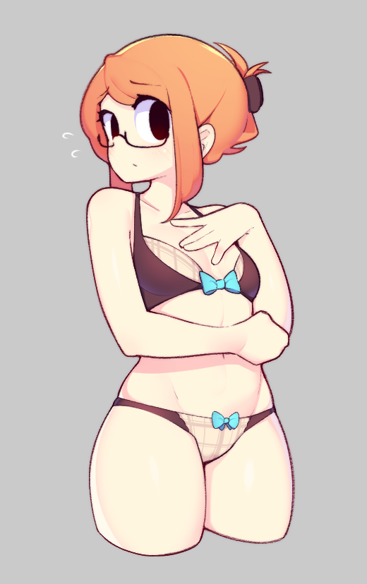 1girl, bare_arms, bare_shoulders, blue_bow, bow, bow_bra, bow_panties, bra