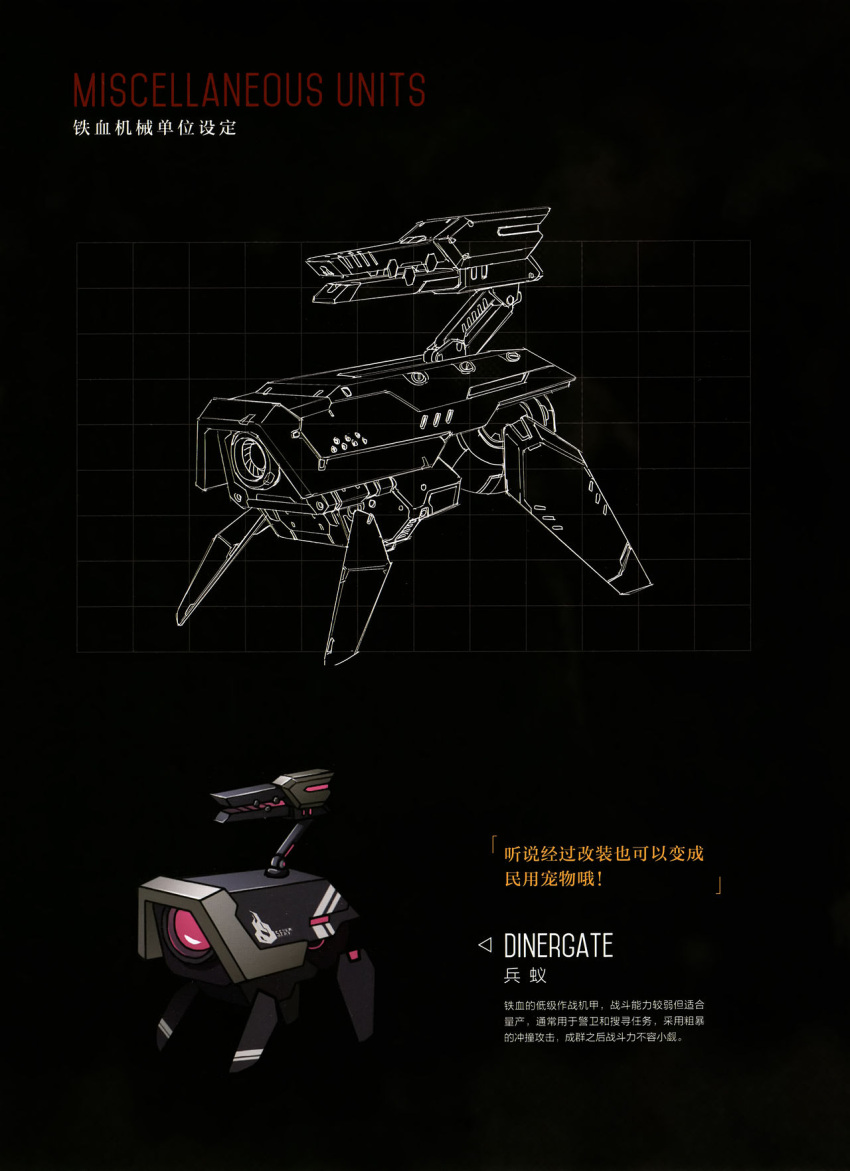 artificial_eye, black_background, chibi, chinese_text, dinergate_(girls'_frontline), e-hentai_sample, english_text, girls_frontline