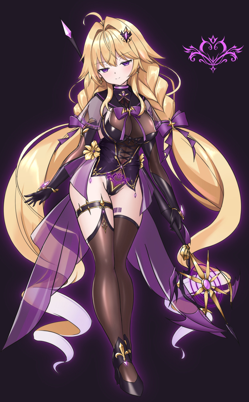 1girl, absurdres, alternate_eye_color, azur_lane, black_background, black_footwear, black_gloves, blonde_hair
