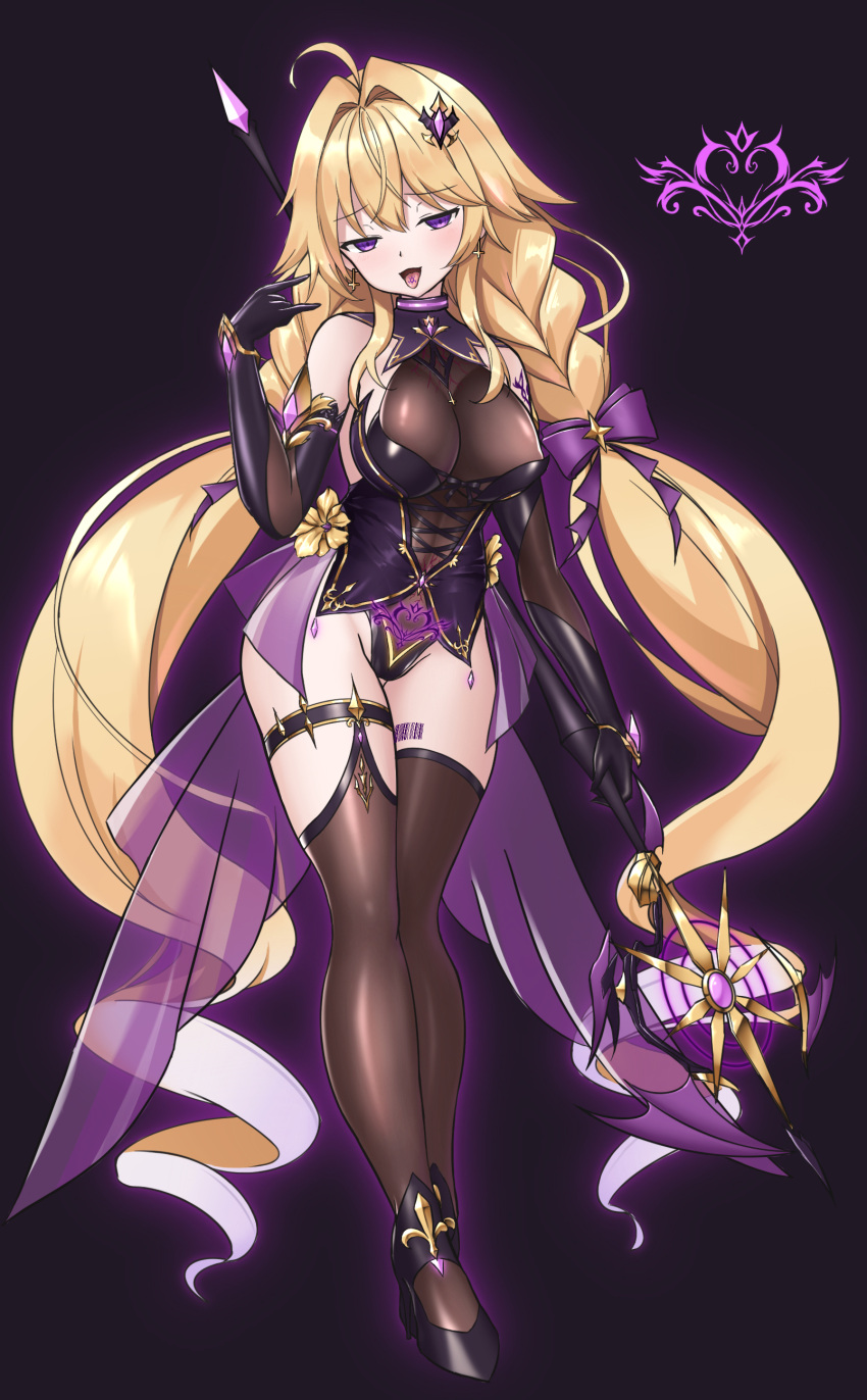 1girl, absurdres, alternate_eye_color, azur_lane, black_background, black_footwear, black_gloves, blonde_hair
