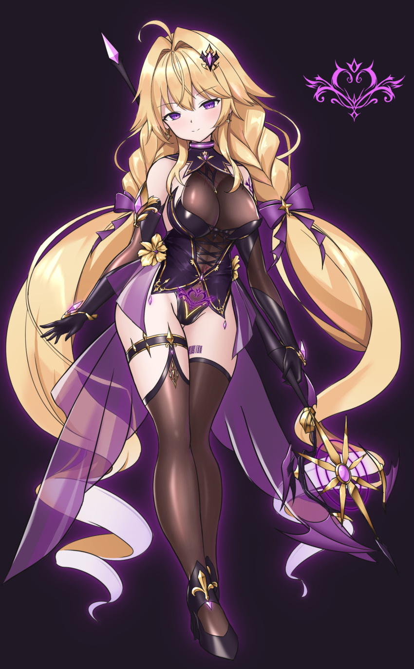 1girl, absurdres, alternate_eye_color, azur_lane, black_background, black_footwear, black_gloves, blonde_hair
