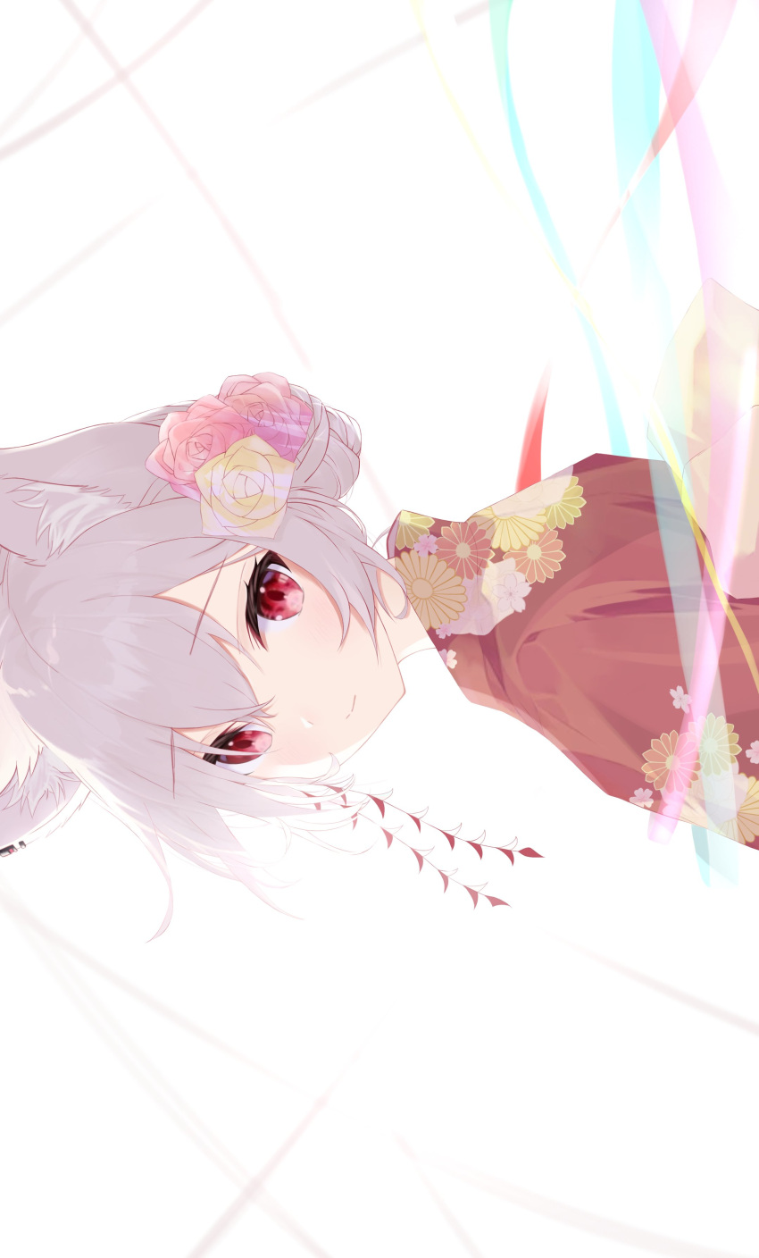 1girl, absurdres, alternate_hairstyle, animal_ear_fluff, animal_ears, cat_ears, ear_piercing, eyebrows_visible_through_hair