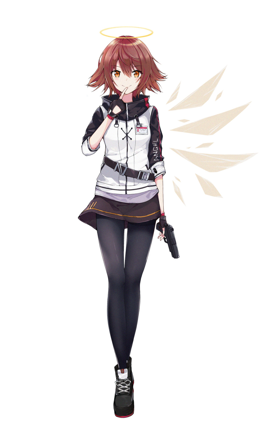 1girl, absurdres, arknights, bangs, belt, black_footwear, black_legwear, cheng_e_cheng