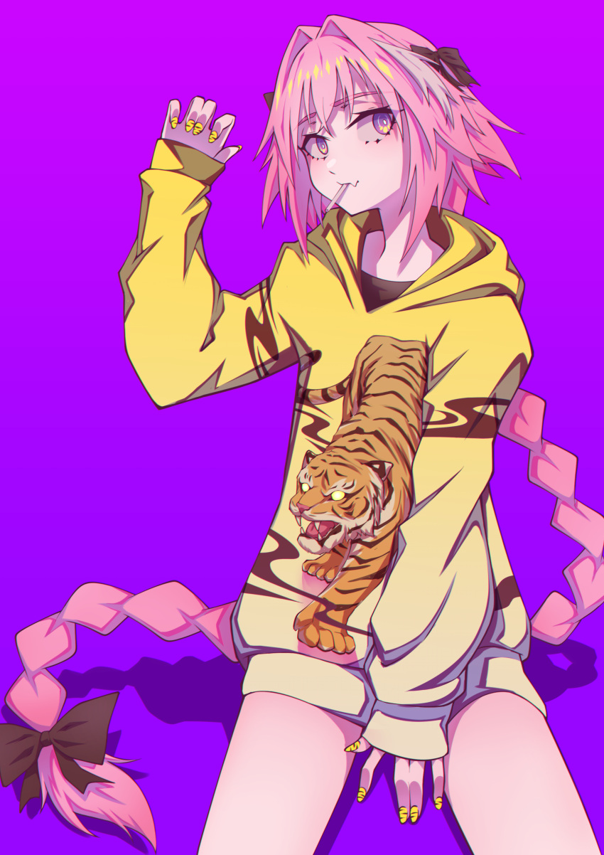 1boy, absurdres, astolfo_(fate), bangs, black_bow, blush, bow, braid