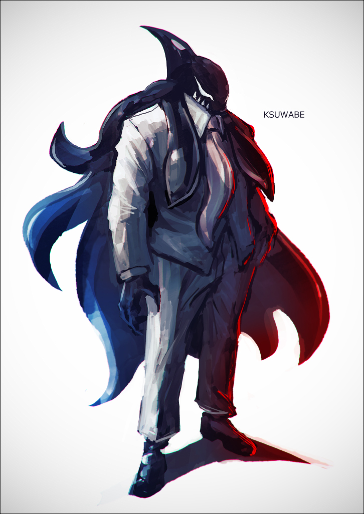 1boy, arms_at_sides, artist_name, bangs, black_footwear, black_skin, boku_no_hero_academia, closed_mouth