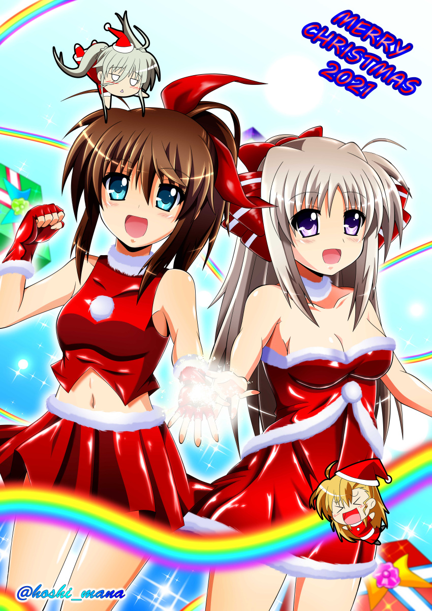 >_<, 2021, 4girls, :d, absurdres, aqua_eyes, bangs, bare_shoulders
