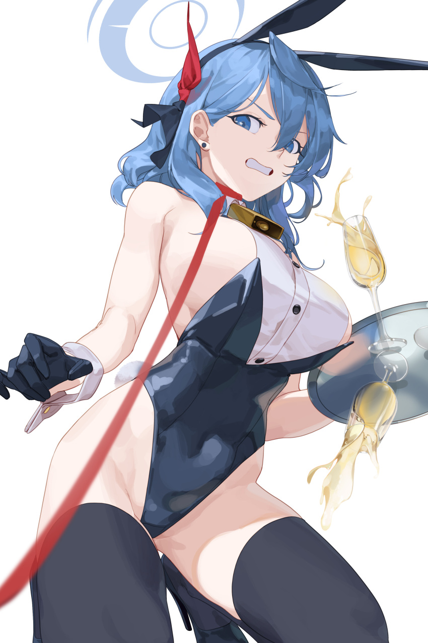 1girl, absurdres, ako_(blue_archive), animal_ears, aronman, bangs, bell, blue_archive