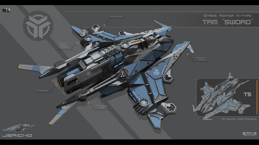 concept_art, drone, engine, english_commentary, english_text, glowing, karanak, machinery