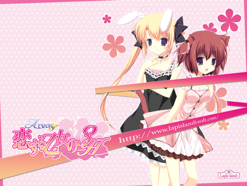 animal_ears, areas, rabbit_ears, lapis_lazuli, mikage_konoka, miyasaka_miyu, nekomimi, riizu_furanneru