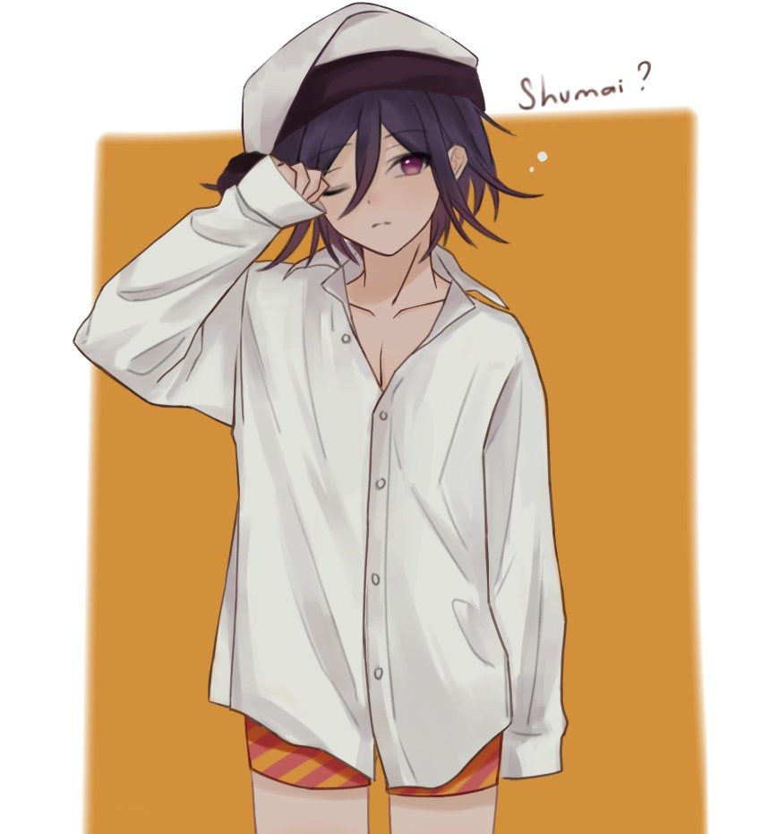 1boy, alternate_costume, bangs, butter_(butter38700739), buttons, collarbone, collared_shirt, cowboy_shot