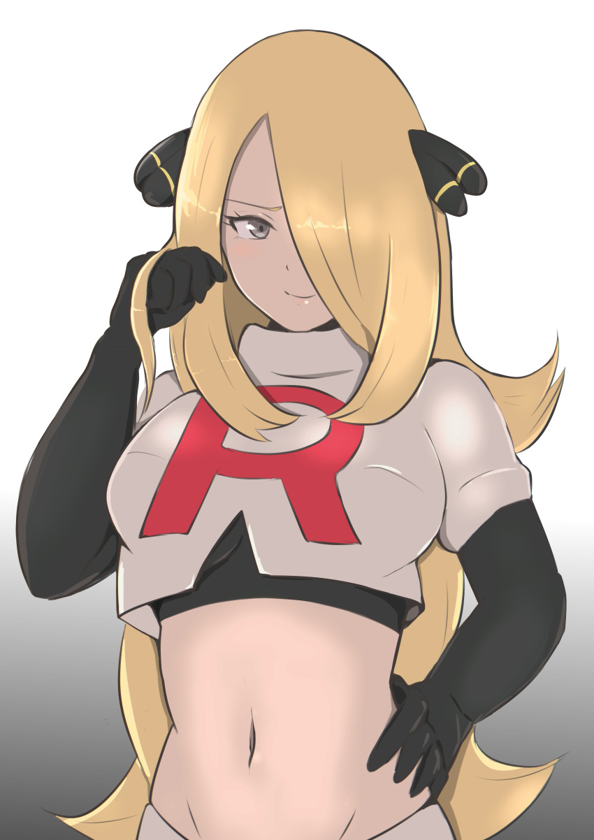 1girl, absurdres, bangs, black_gloves, blonde_hair, breasts, closed_mouth, cosplay