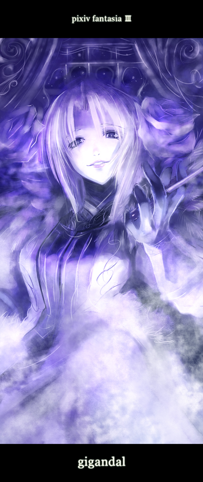 edobox, elaine_(pixiv_fantasia), feathers, flower, gigandal_federation, kiseru, pipe, pixiv