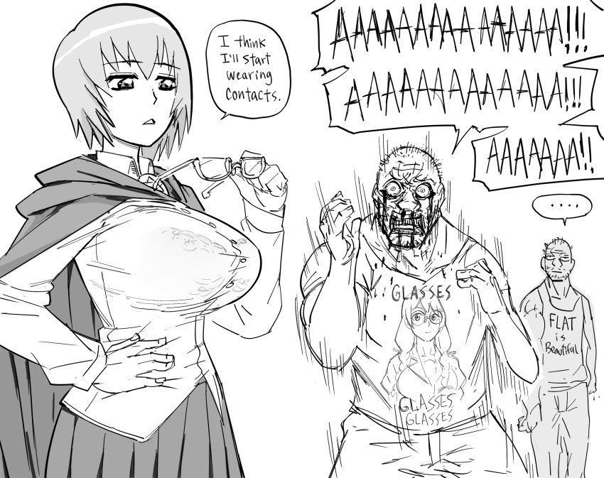 ..., 1girl, 2boys, alternate_breast_size, bb_(baalbuddy), blood, blood_from_eyes, breasts