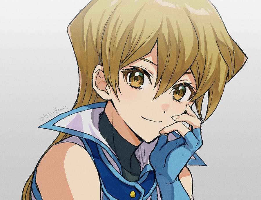 1girl, ankle_boots, bangs, bare_shoulders, blonde_hair, blue_footwear, blue_skirt, boots
