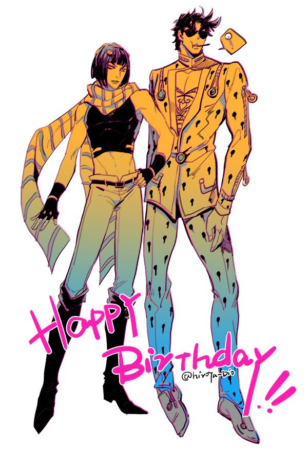2boys, battle_tendency, birthday, bob_cut, boots, bruno_buccellati, bruno_buccellati_(cosplay), candy