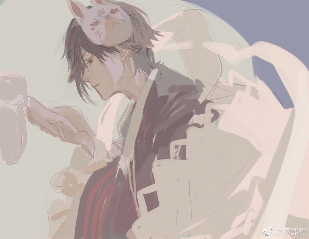 1boy, fanart, kaguya_(taishou_x_alice), rd_chet, solo, taishou_x_alice