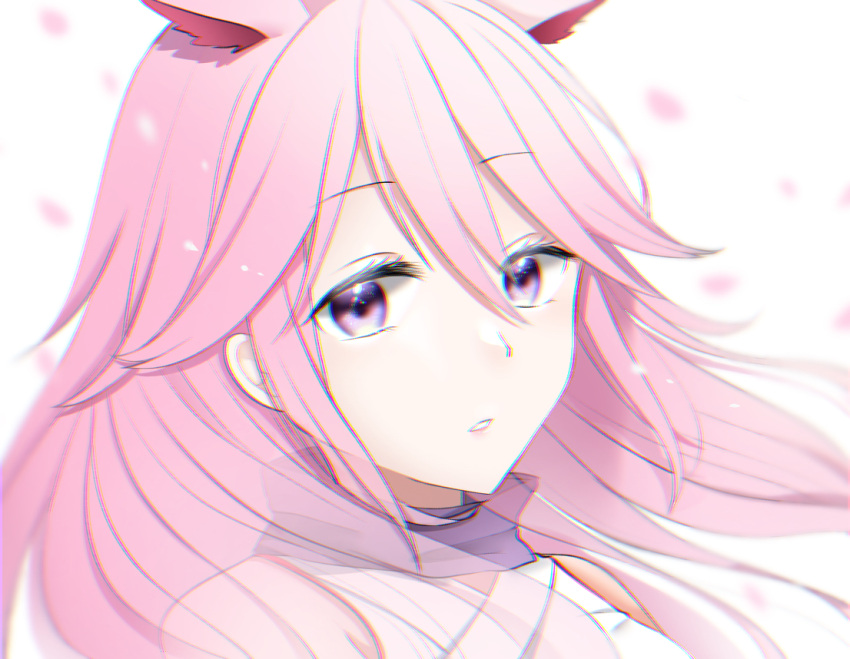 1girl, animal_ears, bangs, bare_shoulders, close-up, fox_ears, honkai_(series), honkai_impact_3rd