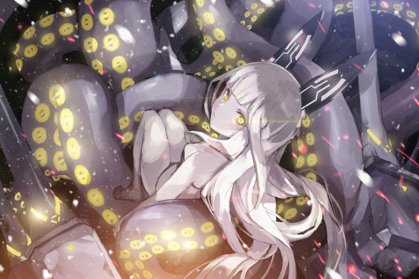 1girl, :|, azur_lane, bangs, bare_shoulders, bloom, blunt_bangs, closed_mouth