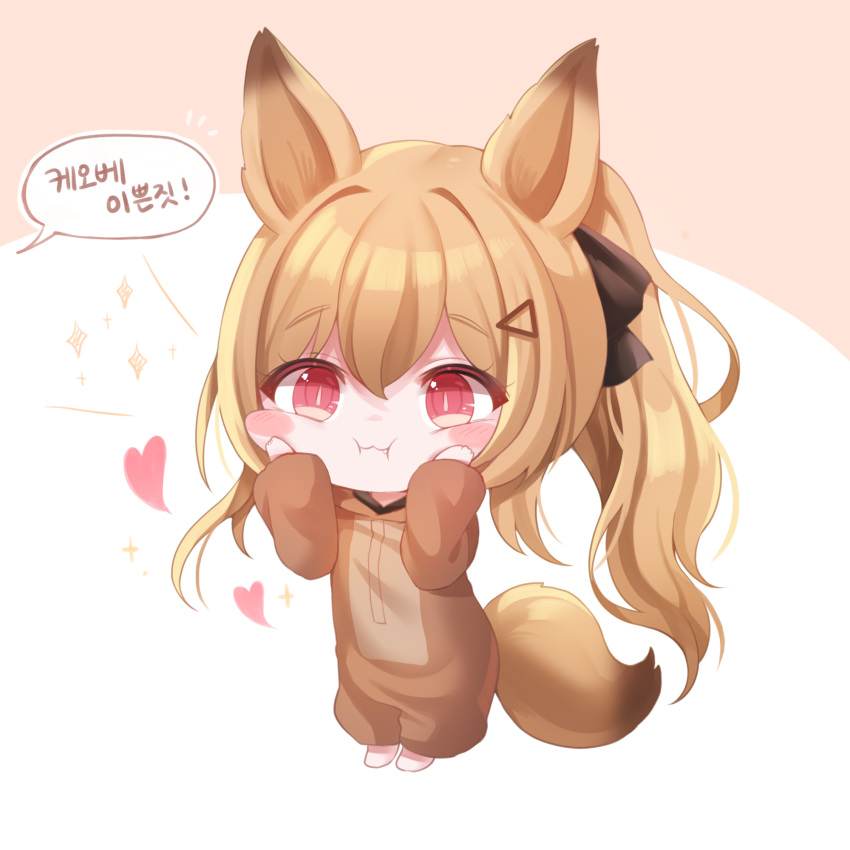 1girl, alternate_hairstyle, animal_ears, arknights, bangs, barefoot, black_ribbon, blonde_hair