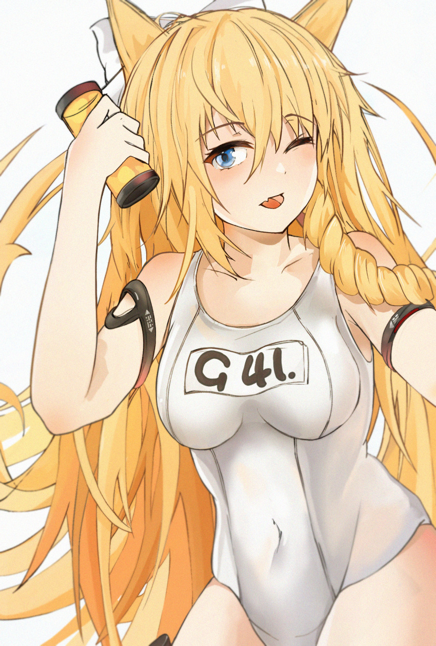 1girl, animal_ears, bangs, blonde_hair, blue_eyes, blush, breasts, character_name