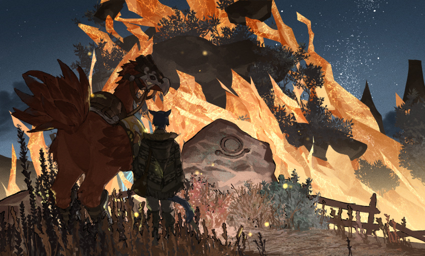 1other, ambiguous_gender, animal_ears, avatar_(ff14), bag, black_footwear, boots, cat_ears