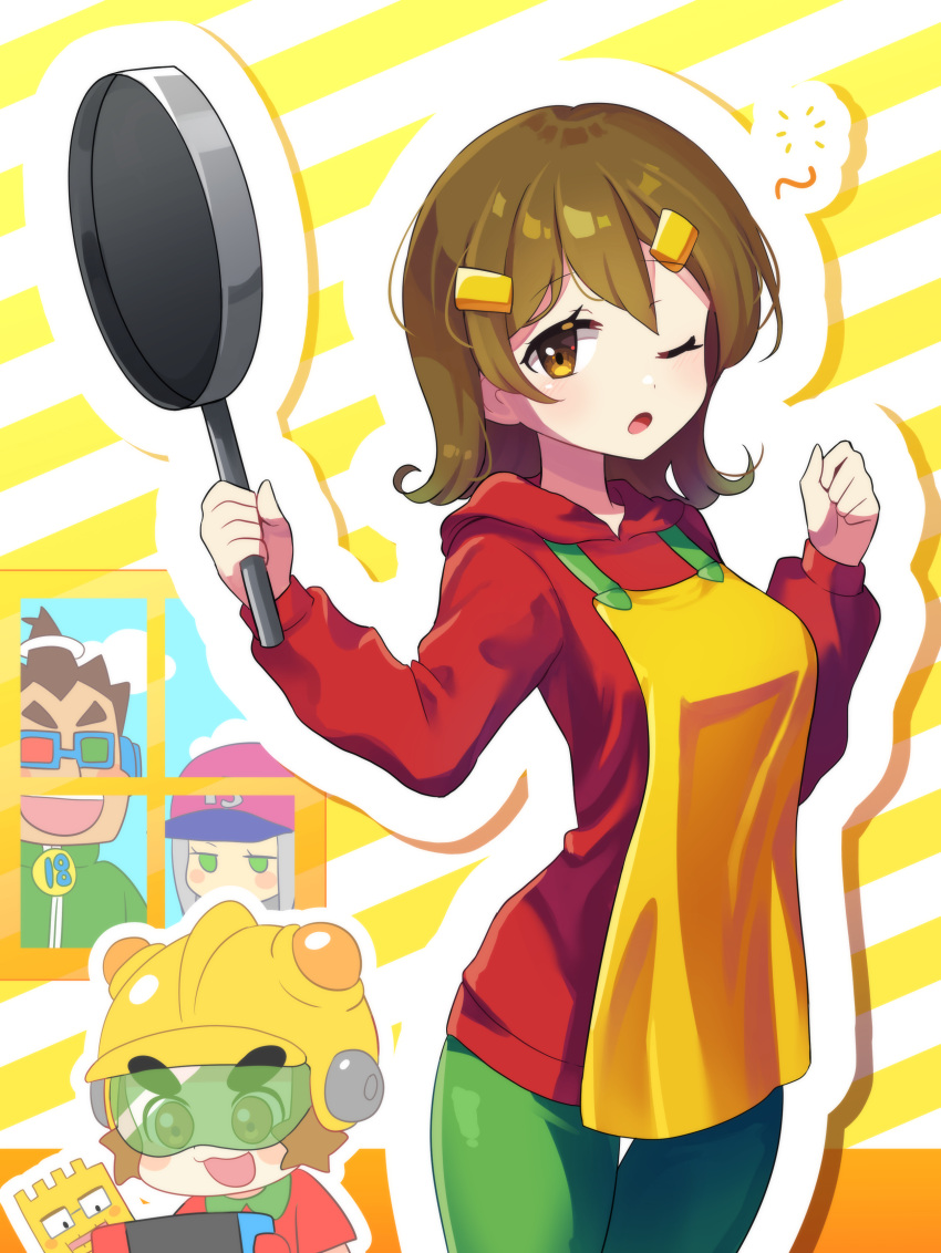 13-amp, 18-volt, 2boys, 2girls, 5-volt, 9-volt, absurdres, apron