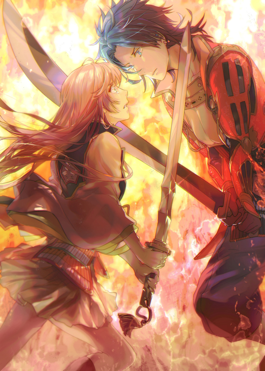 1boy, 1girl, arikawa_masaomi, duo, fanart, harukanaru_toki_no_naka_de_3, kasuga_nozomi, pixiv_id_5280825