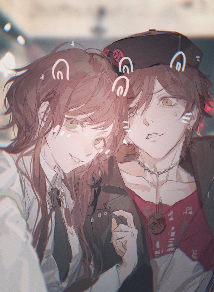 1boy, 1girl, collar_x_malice, duo, fanart, hoshino_ichika, hoshino_kazuki_(collar_x_malice), rd_chet
