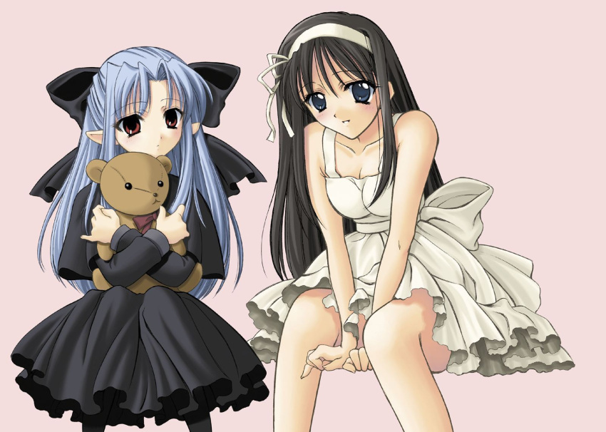 gothic_lolita, len, lolita_fashion, melty_blood, pointy_ears, ren, shingetsutan_tsukihime, stuffed_animal