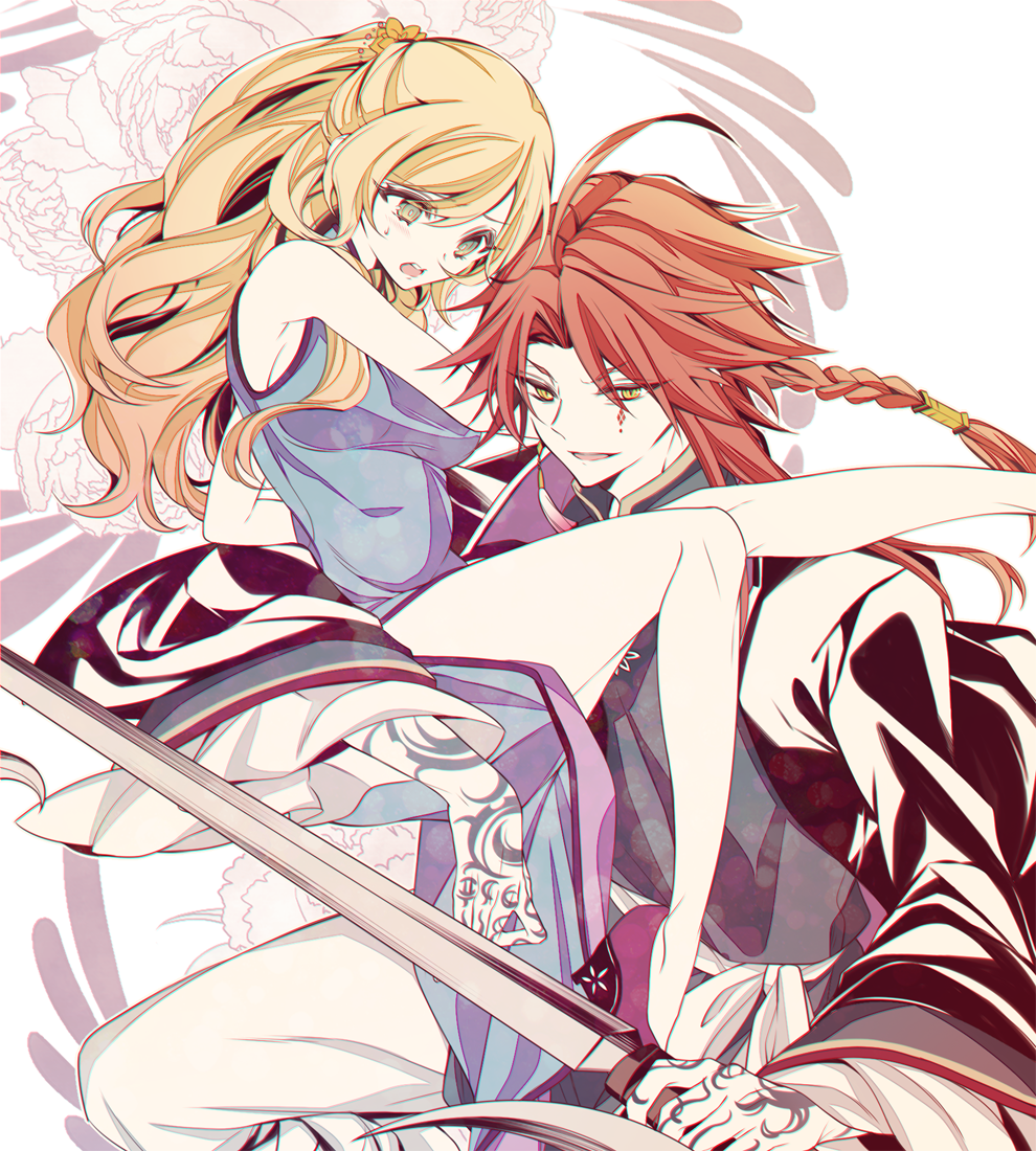 1boy, 1girl, fanart, liliana_adornato, piofiore_no_banshou, pixiv_id_2422784, yang_(piofiore_no_banshou)