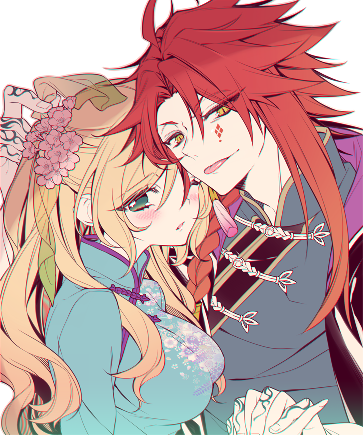 1boy, 1girl, fanart, liliana_adornato, piofiore_no_banshou, pixiv_id_2422784, yang_(piofiore_no_banshou)