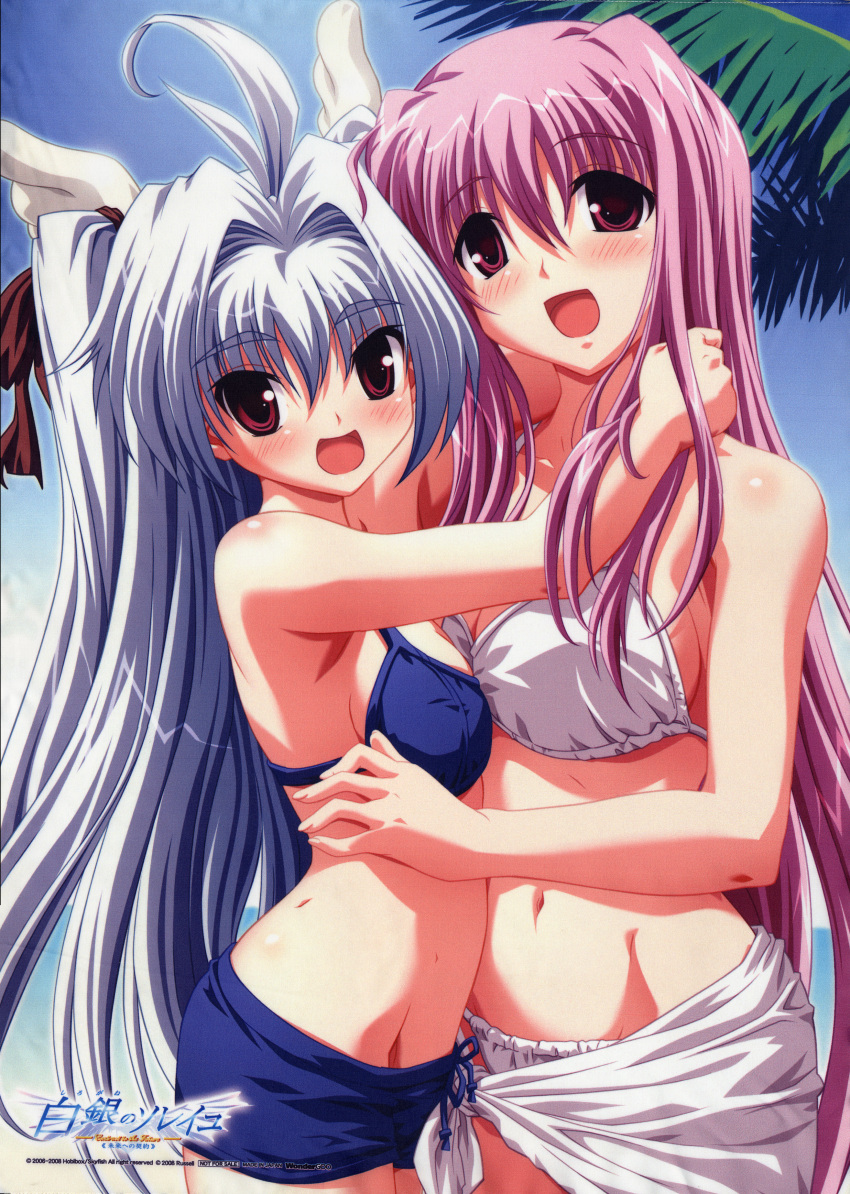 bikini, cleavage, hagall_valkyr, shirogane_no_soleil, skyfish, sol_valkyrie, swimsuit, tsurugi_hagane