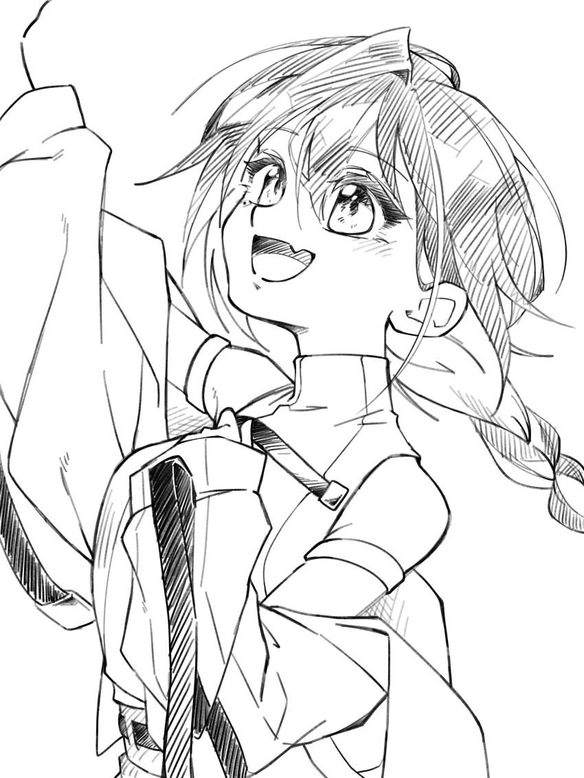 1girl, absurdres, bangs, blush, braid, eyebrows_visible_through_hair, floating_hair, from_side
