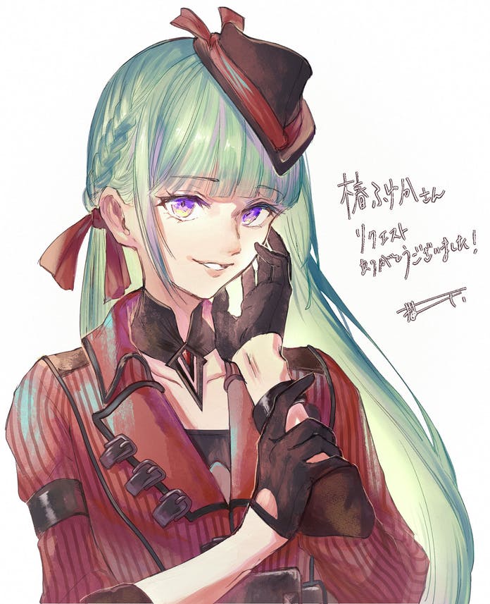 1girl, apex_legends, black_gloves, black_headwear, bootlegger_loba, commission, cosplay, eyebrows_visible_through_hair