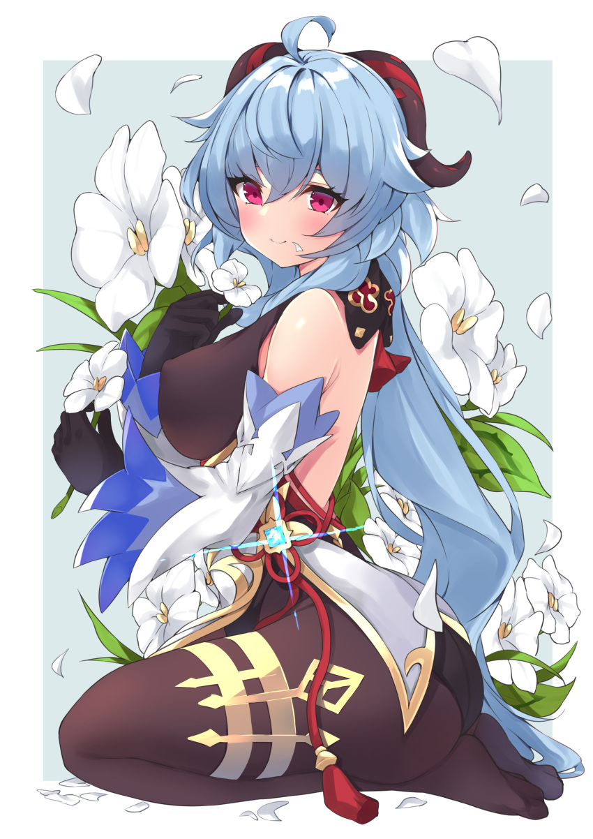 1girl, absurdres, ahoge, ass, backless_leotard, bangs, bare_shoulders, bell