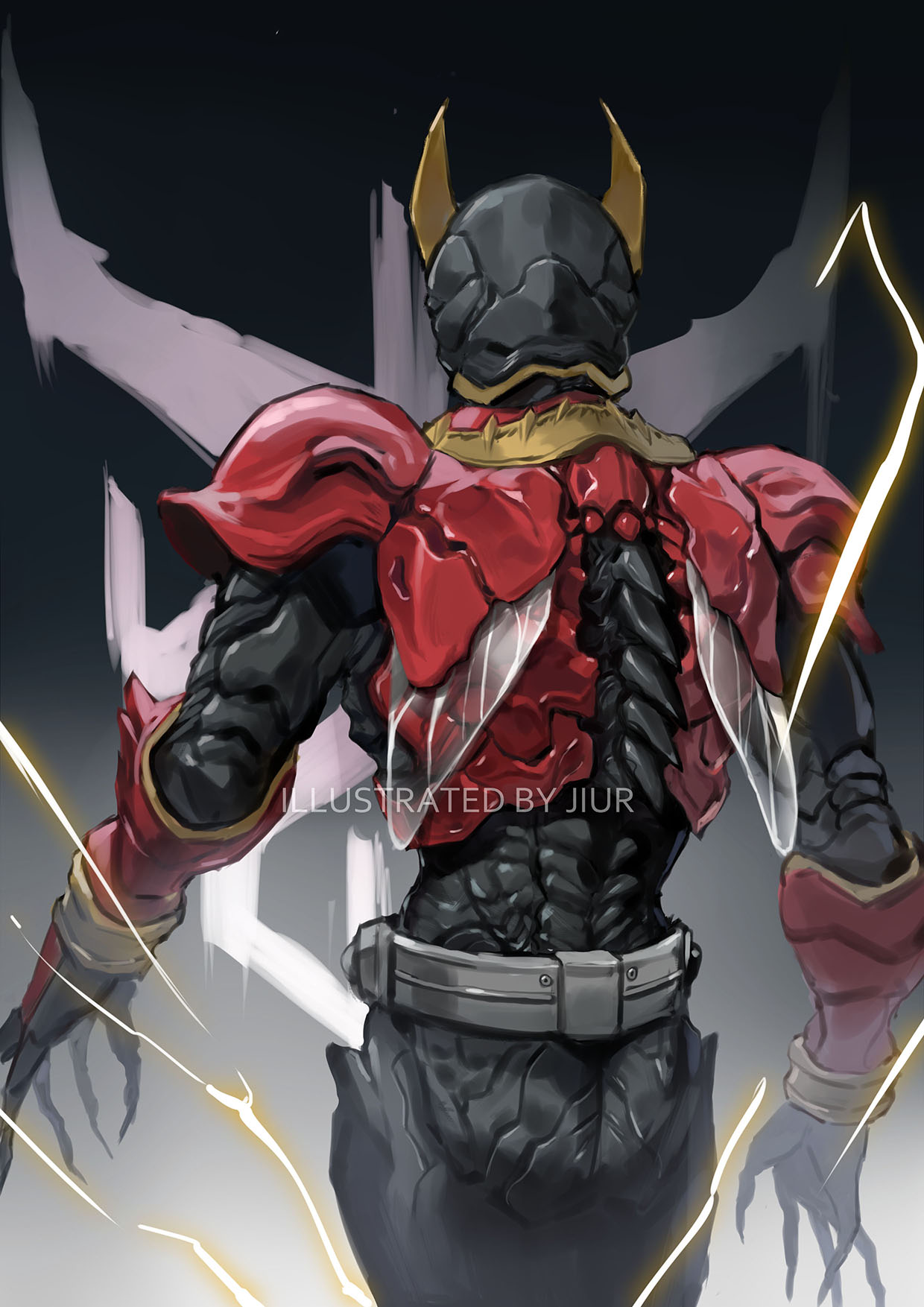 1boy, armor, beetle, black_background, bodysuit, border, bug, driver