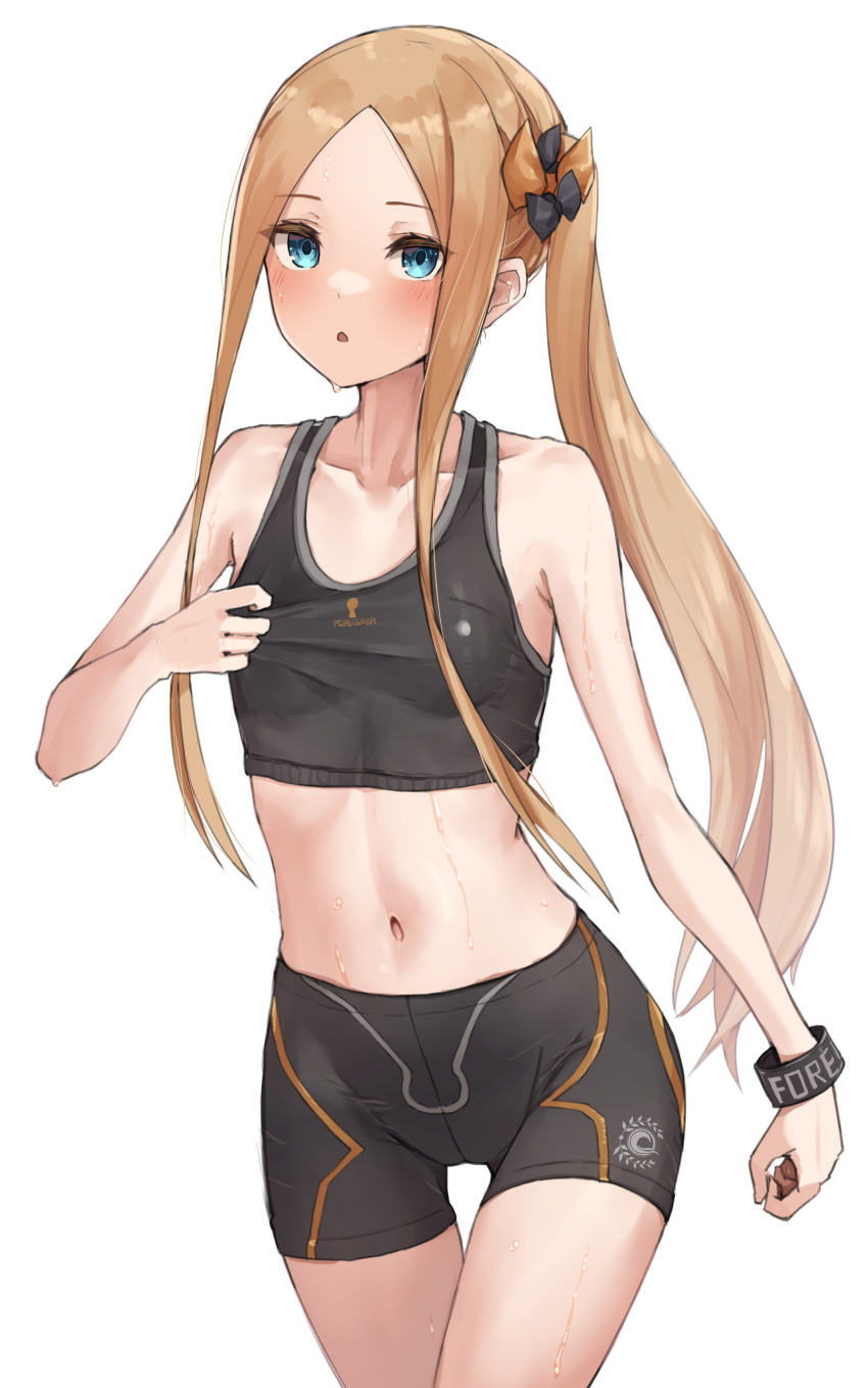 1girl, abigail_williams_(fate), absurdres, bangs, bare_shoulders, black_bow, blonde_hair, blue_eyes