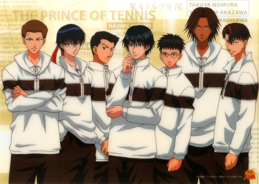 akazawa_youshirou, fuji_yuuta, kaneda_ichirou, kisarazu_atsushi, male, glasses, mizuki_hajime, prince_of_tennis, seifuku, takuya_nomura, yanagisawa_shinya