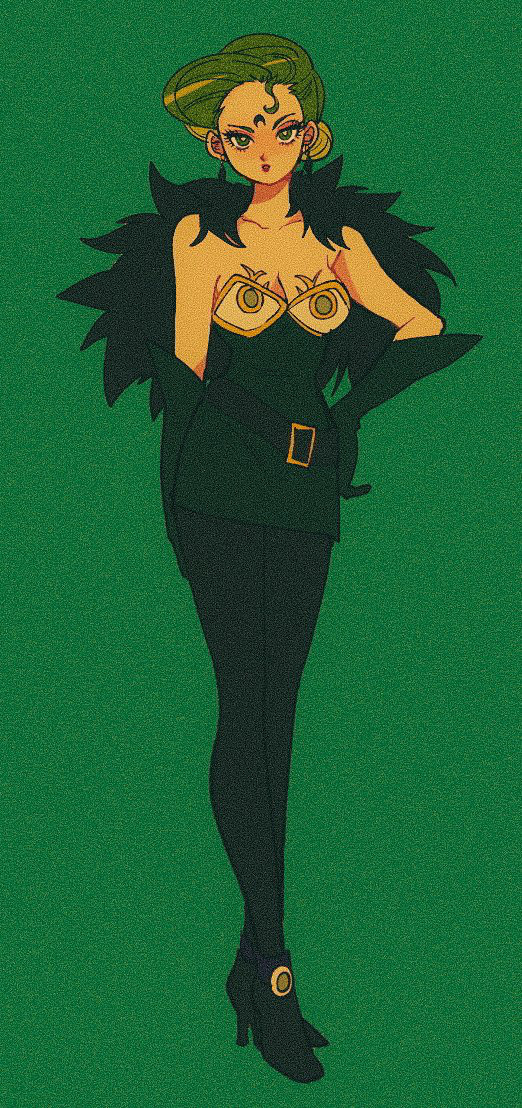 1girl, bare_shoulders, bishoujo_senshi_sailor_moon, black_moon_clan, commentary_request, crescent, crescent_facial_mark, crystal_earrings
