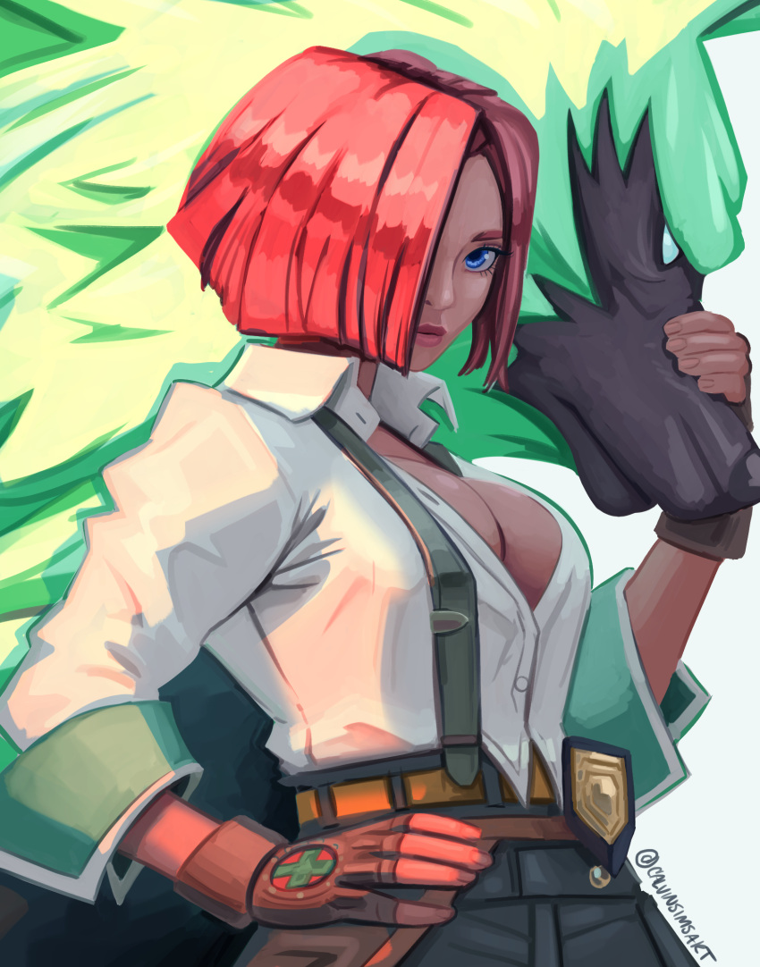 1girl, calvin_sims, female, giovanna_(guilty_gear), guilty_gear, guilty_gear_strive, solo