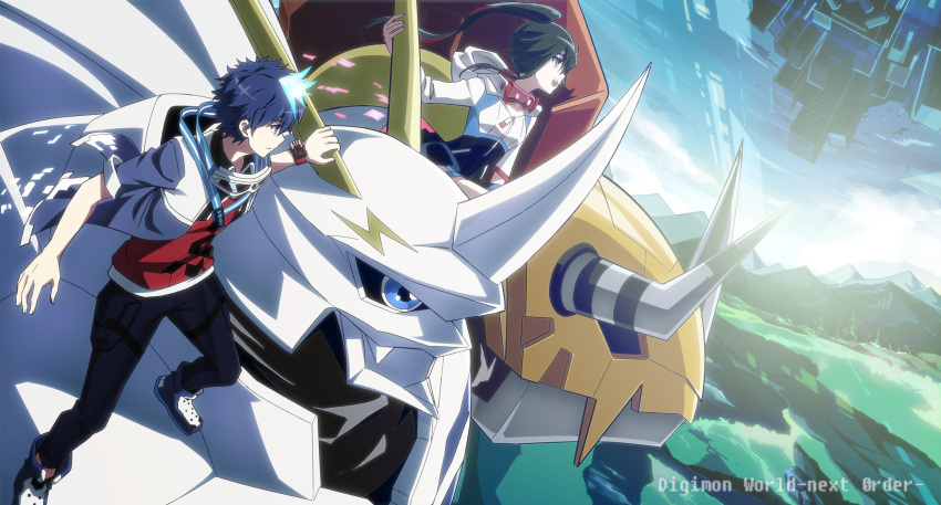armor, blue_eyes, blue_pants, cape, digimon, digimon_(creature), digimon_world_-next_0rder-, dk_(13855103534)