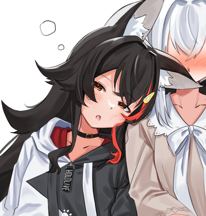 animal_ear_fluff, animal_ears, bangs, black_hair, blush, brown_eyes, commentary_request, daichi_(daichi_catcat)
