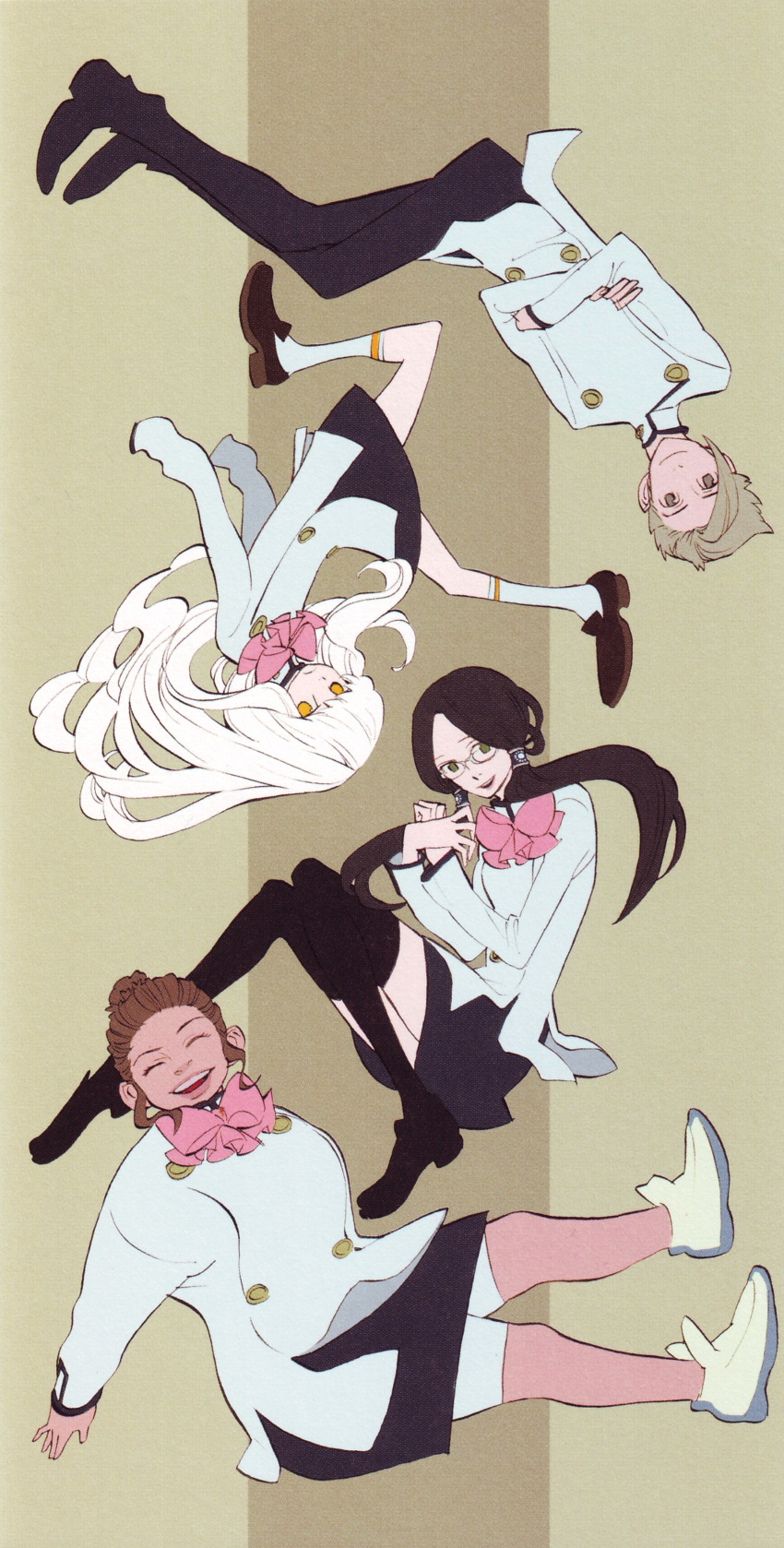 kamatani_yuuki, katrina, glasses, nabari_no_ou, screening, seifuku, shijima_kurookano, subaru_(nabari), tasuku_(nabari), thigh-highs