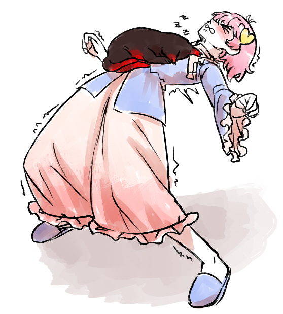 1girl, bending_backward, black_cat, blue_jacket, caramelized_tomatoes, cat, cat_tail, clenched_teeth