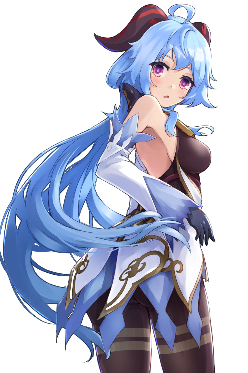 absurdres, ahoge, ass, back, backless_outfit, bangs, bare_shoulders, bell